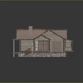 Rustic Wooden House Design With Solar Panels Chimney Porch And Large Windows