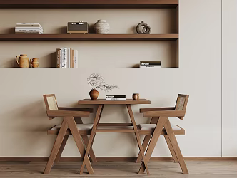 Quiet leisure tables and chairs 3d model