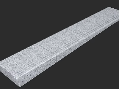 Long Grey Textured Strip Construction Material With Smooth Surface Design 3d model