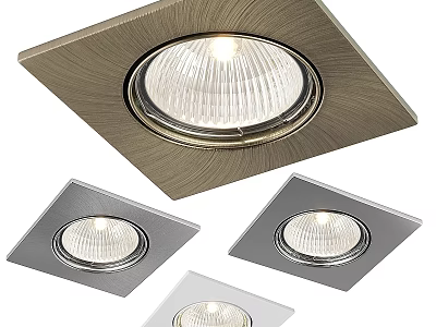 Sleek Recessed Downlights with Metal Frame and Clear Lens for Ceiling Lighting 3d model