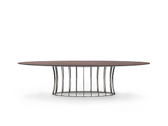 Modern Dining Table Long Table 3d model