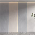 Modern Minimalist Gray And Beige Wood Texture Wall Paneling For Interior Decoration