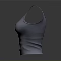 Gray Sleeveless Fitted Tank Top With Soft Fabric For Casual Wear