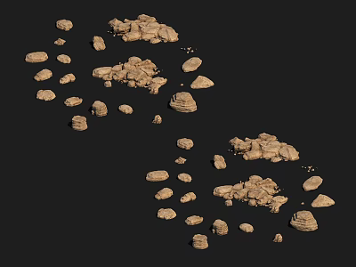 Natural Stones and Wood Materials for Creative Decorative Applications 3d model