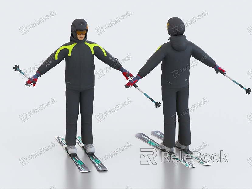 Ski Man Ski Ski Athlete Ski Man Ski Equipment Ski Suit model