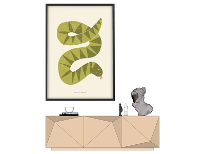 Modern Animal Painting Decorative Painting 3d model