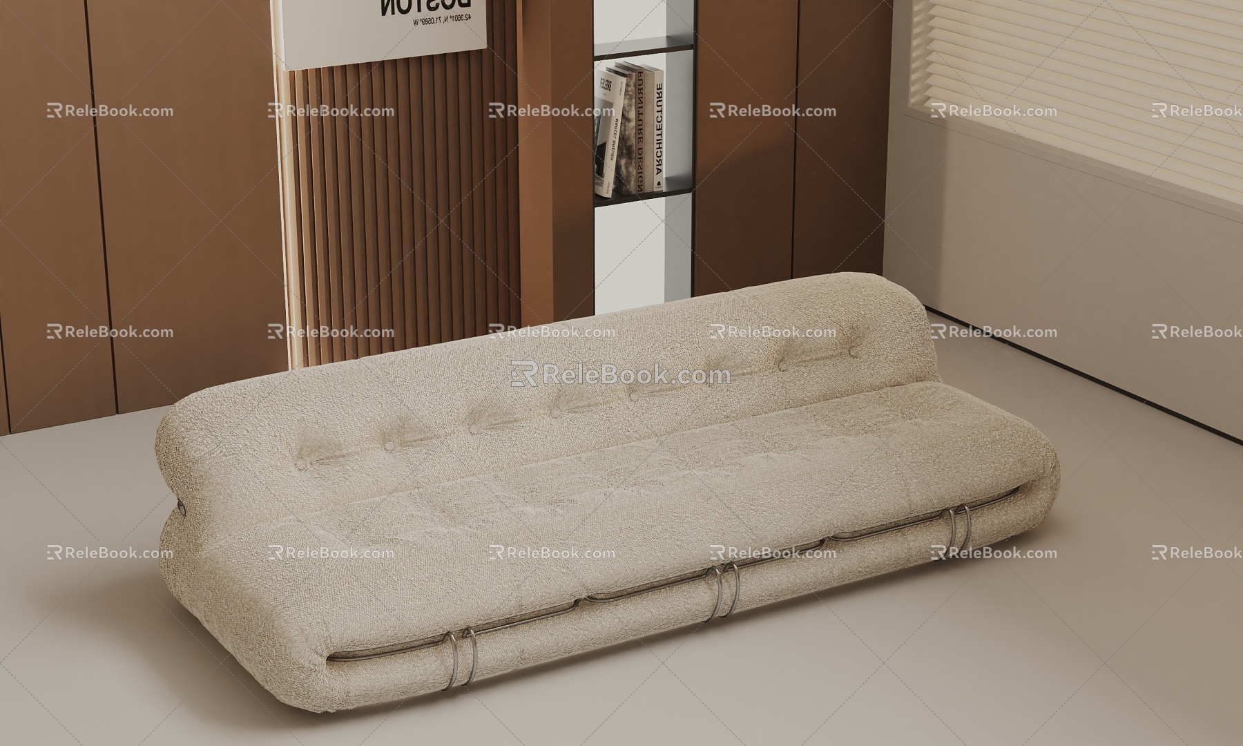 Three-seat sofa 3d model