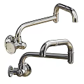 Polished Chrome Kitchen Faucets With Modern Sleek Design And Wall Mounted Features
