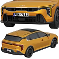 Yellow Modern Crossover Car Exterior With Black Wheels And Sleek Design