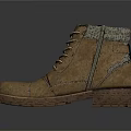 Brown Lace Up Ankle Boots For Daily Use With Durable Sole And Comfortable Design