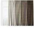 Elegant Modern Curtains In Neutral Tones With White Beige And Brown Drapery