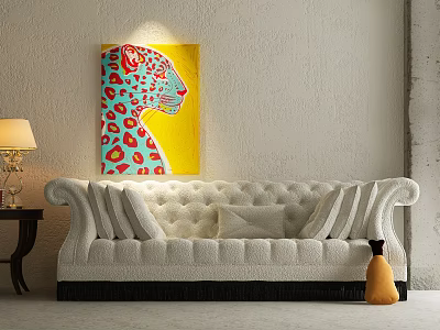 French Cream Sofa French Sofa French Sofa Combination 3d model