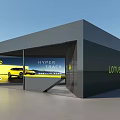 Lotus NIO Modern Showroom Building With Glass Facade And Hyper Track