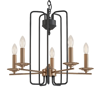 Chandelier 0190CL 5BK 3d model