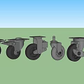 Various Black Caster Tires with Different Structural Designs for Furniture and Equipment Use