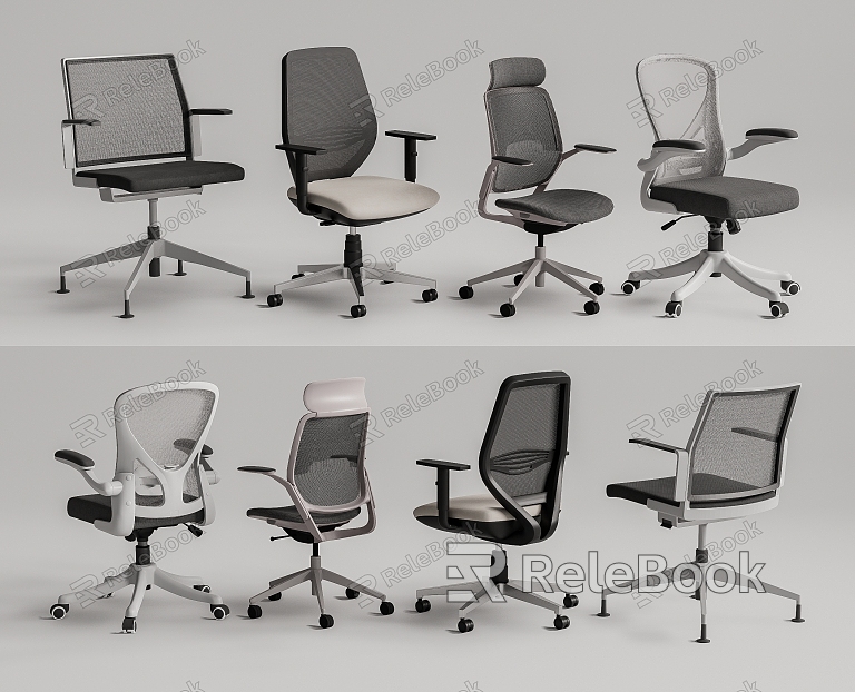 Modern Office Chair Computer Chair Rotating Chair Mesh Chair model