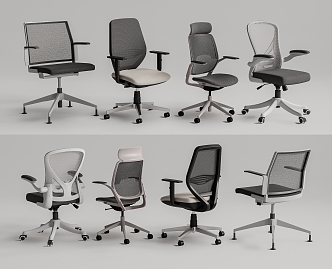 Modern Office Chair Computer Chair Rotating Chair Mesh Chair 3d model