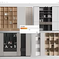 Modern Bookshelf Bookcase Storage Rack Decorative Rack Exhibition Rack 3d model