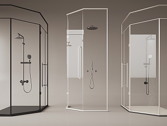 Modern Shower Room Shower Room Rain Partition Shower 3d model