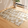 Simple geometric pattern carpet 3d model checkerboard pattern 3d model