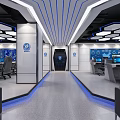 modern command center public security operation command center 3d model