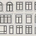 Window combination Casement window Arch window Window line Floor-to-ceiling window 3d model