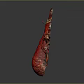 Whole Red Lobster with Claws and Antennae Isolated on Gray Background Close Up View