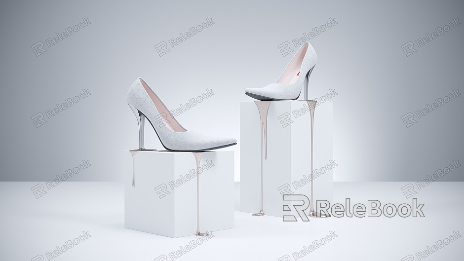 Modern high-heeled shoes model