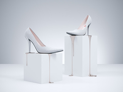 Modern high-heeled shoes model