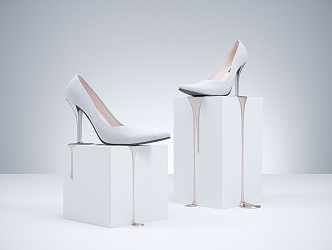 Modern high-heeled shoes 3d model