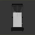 Modern Coffee Maker Machine With Transparent Water Tank Black Silver Base Contemporary Kitchen Appliance Design