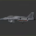 3D Rendered Gray Fighter Jet With Detailed Cockpit And Weapon Mounts