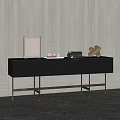 Modern Minotti Entrance Table Simple End View Table Solid Wood End View Table Lamp Jewelry Ornaments 3d model