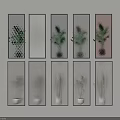 Modern Interior Room Dividers With Glass Panels Textured Patterns And Green Plants