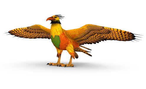 modern god bird 3d model