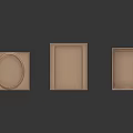Stylish Decorative Picture Frames with Round and Square Shapes in Neutral Beige for Home Decoration