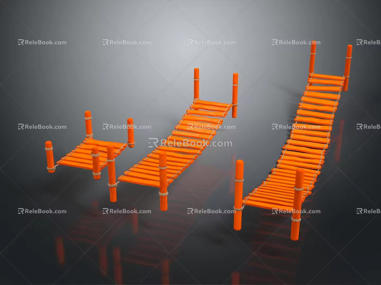 Modern Bridge Wooden Bridge Small Bridge Small Wooden Bridge 3d model