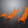 Modern Bridge Wooden Bridge Small Bridge Small Wooden Bridge 3d model