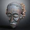 Handcrafted Traditional African Cultural Headpiece With Intricate Carvings And Woven Decorations