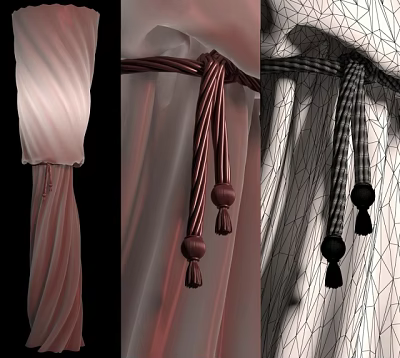 Curtains 3d model Curtains 3d model