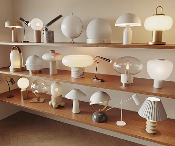 Modern Table Lamp Cream Wind Table Lamp 3d model