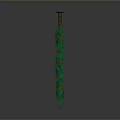 Ancient Bronze Sword With Green Patina And Decorative Patterns On Blade 3d model