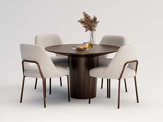 Modern Dining Table and Chair Combination Dining Table and Chair Set 3d model