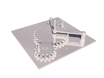 Industrial Equipment Precision Mechanical Gear Component With Metal Plate Structure For Machinery 3d model