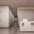 Modern Club Interior With Comfortable Reclining Chairs Reception Desk And Decorative Plants