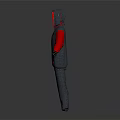 Hooded Tracksuit Set with Gray Body Red Sleeves and Zip Pockets
