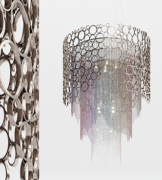 Modern crystal chandelier 3d model