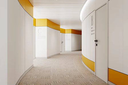 Modern Hotel Aisle Hotel Corridor Aisle 3d model