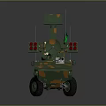 Camouflaged Brazilian Armored Military Vehicle With Six Wheel Missile Launcher And Flag