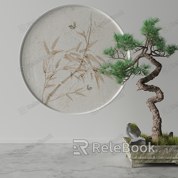 New Chinese Round Frame Painting Decorative Painting model